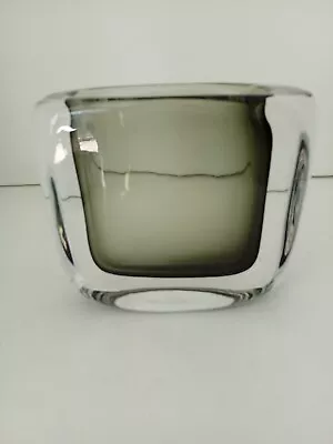 Antonio Da Ros Cenedese Styled? Murano Glass Vase Rectangle Olive Green/Clear 5  • $65