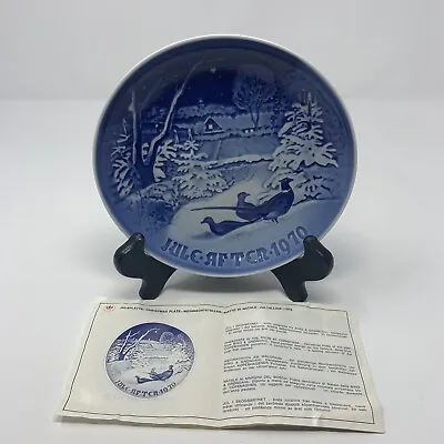 Bing & Grondahl 1970 B&G Pheasants In The Snow At Christmas Plate 8000/9070 • $16.99