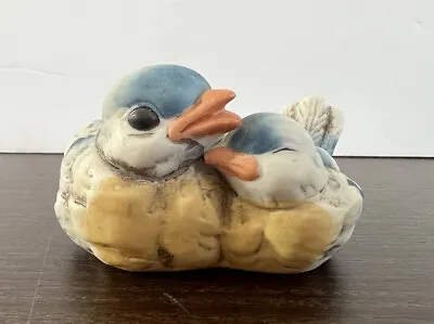 Vintage Ceramic Made In Taiwan Bluebirds Figurine • $14.99