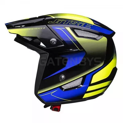JiTSiE Trials HT1 Helmet Weft Blue Classic Beta Gasgas Montesa Evo Txt • $136.86