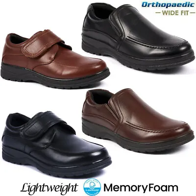 Mens Wide Fit Shoes Memory Foam Walking Driving Soft Slip On Comfort Casual Shoe • £19.95