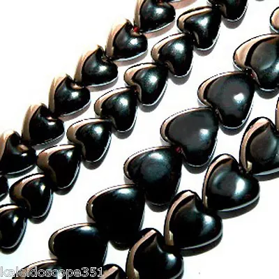 Magnetic Hematite Puffy Heart Stone Beads 6mm Jewelry Craft Bead Strand Mh48 • $10.99