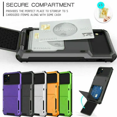 Shockproof Wallet Card Holder Case For IPhone 14 11 12 13 Pro XS Max XR 8 7 Plus • $12.24