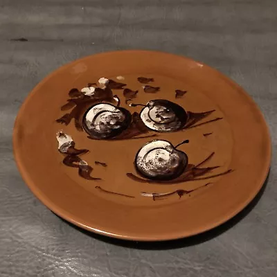 PV Peasant Village Pottery Still Life Fruit Plate Wall Art ITALY • $11.95