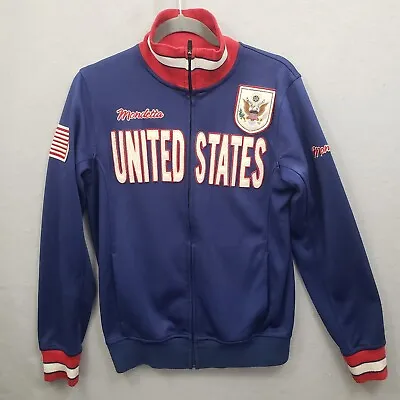 Vintage Mondetta Zip Up USA Olympic Adult XS Jacket Extra Small Blue Red US Flag • $14.75