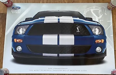 Blue Ford Mustang Shelby GT500 Cobra500 Horsepower Poster 36  X 24  • $25
