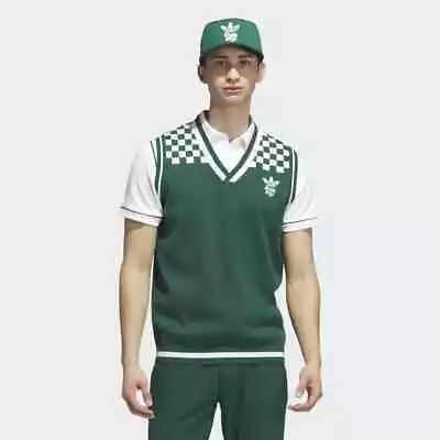 Adidas X Bogey Boys Vest Golf Green Checkered IL9295 NWT A • $70.99