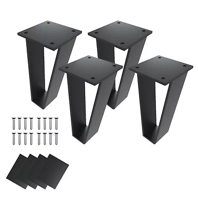 6 Inch Metal Bench Legs Set Of 4| Triangle-Shape Heavy Duty Table Legs 6 Inch • $28.38