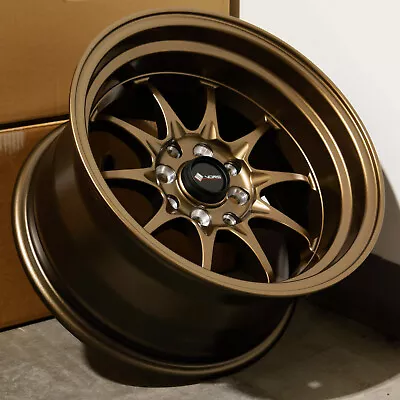 15x8 Bronze Wheels Vors TR3 4x100/4x114.3 0 (Set Of 4)  73.1 • $429