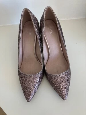 £15 • Buy Next Bronze Glitter Shoes Size 6 Wide Fit Worn Once - Excellent Condition