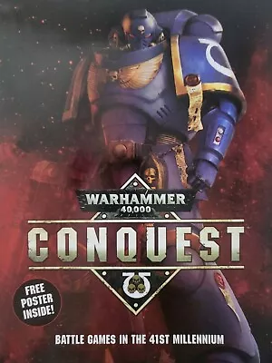 Warhammer 40k Conquest Poster 87.5 X 56.5cm. Hachette Parkworks. GW. W30 • £7.78