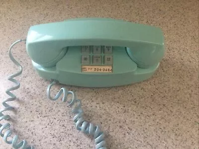 Vintage  Western Electric Teal Blue PRINCESS Push Button Phone • $73.99