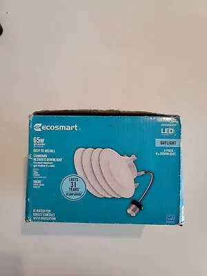 EcoSmart 4 In. 5000K Integrated LED White Recessed Trim (4-Pack) • $10.99