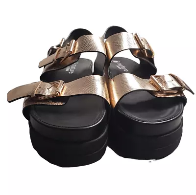 NURTURE Lamaze Leather Foam Rose Gold Women's Size 9.5 Sandals • £38.54