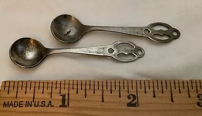 Set Of 2 B Silver Plated Salt Cellar Spoons - 2 1/8  Long • $14.99