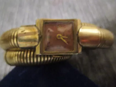 Vintage Grant Swiss 17Jewels 12K Gold Plate Snake Wrap Around Ladies Wrist Watch • $30