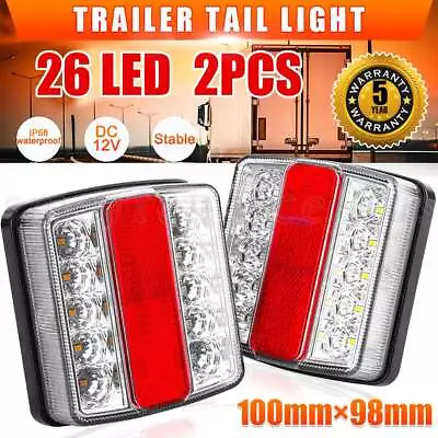 Waterproof LED Stop Tail Lights Kit Submersible Boat Truck Caravan Trailer Light • $35.85