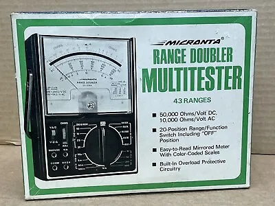 VTG Radio Shack Micronta Range Doubler 43-Ranges Multitester 22-204A Japan ⭐️ • $31.20