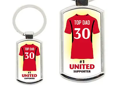 Personalised Man United Supporters Keyring 23/24 Season Shirt. • £9