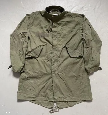 Vintage 1980s M-65 Fishtail US Military Parka Jacket Army Green Small • $339.99