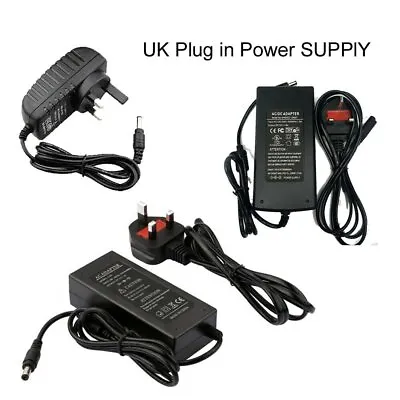 12V 2A-10A DC POWER Supply Transformer ADAPTER LED STRIP TRANSFORMER CCTV Camera • £19.81