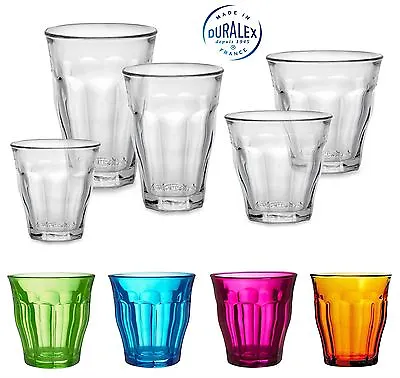 £18.99 • Buy Duralex Picardie Sets 4 Or 6 Toughened French Glass Tumblers, All Sizes Colours