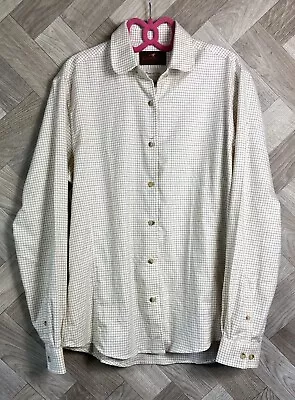 Mens Laksen Shirt Cream/Blue/Red Check Wool Cotton Hunting Shooting Size 40 • £29.99