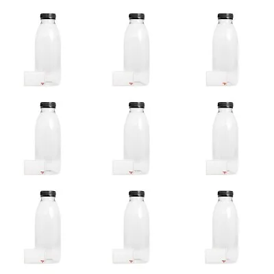 £118.80 • Buy TEC Juice Bottles 500ml Round Clear Plastic Lids 9 Pack Or Bulk 30% Recycled PET