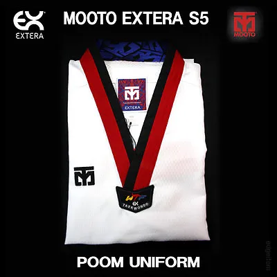 MOOTO EXTERA S5 Poom Uniform WTF Taekwondo Fighter Dobok TKD Light Weight • $81.50