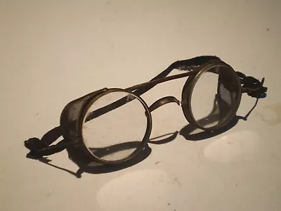 Saniglass Safety Aviator Motorcycle Driving Goggles Steam Punk Glasses PAT 1915 • $29.95