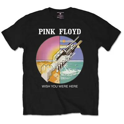 Pink Floyd T-Shirt Wish You Were Here Band Rock Band Official Black New • £14.95