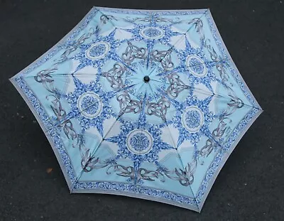 Gianni Versace Blue/Gray Paisley Compact Umbrella • $149