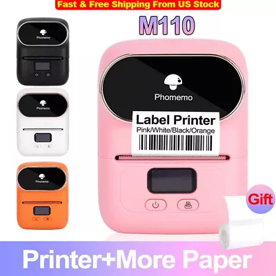 Phomemo Label Maker Machine Thermal Bluetooth Mini Label Barcode Printer LOT • $65.99