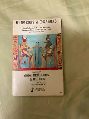 Dungeons & Dragons Original TSR Vintage Gods Demi-Gods & Heroes Supplement Book • $26.25