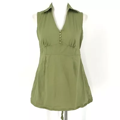 Motherhood Maternity Shirt Womens Small Green Sleeveless Blouse Top Lightweight • $12.99