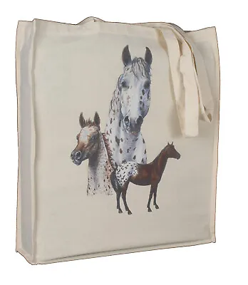 £11.99 • Buy Appaloosa Horse Cotton Shopping Tote Bag With Gusset & Long Handles
