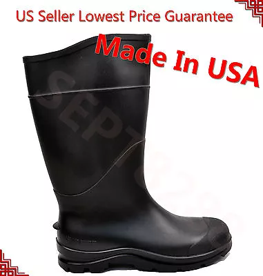 14  Mens Waterproof Rubber Rain Boots Work Safety Boots Acidproof Alkaliproof • $39.99