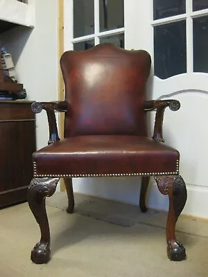 Vintage Leather Gainsborough Decorative Quality Stand Chair Second Of Two • £450