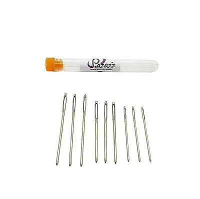 Large Eye Blunt Needles Bodkin Steel For Knitting & Hand Sewing/Darning 9 Pieces • £3.99