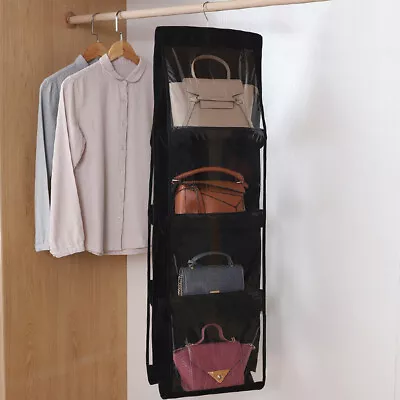 8 Pocket Double-sided Bag Handbag Storage Holder Hanging Organizer Shelf Home • $10.49