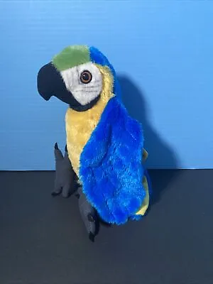 Wild Republic Plush Bird Macaw Parrot Blue Yellow 12” Beanie Stuffed Animal Toy • $5.19