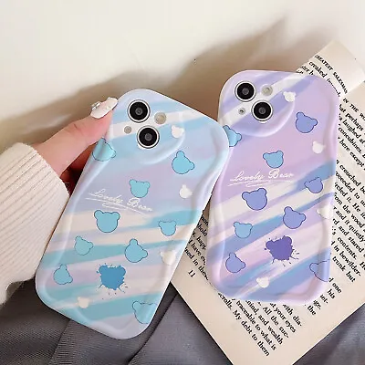 For IPhone Samsung Xiaomi 3D Cream Cute Bear Hot Girl Soft Phone Case Cover Skin • $4.26