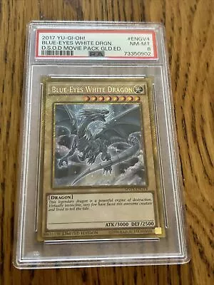 2017 MVP1-ENGV4 BLUE EYES WHITE DRAGON MOVIE PACK GOLD Limited ED. DSOD PSA 8 • £42