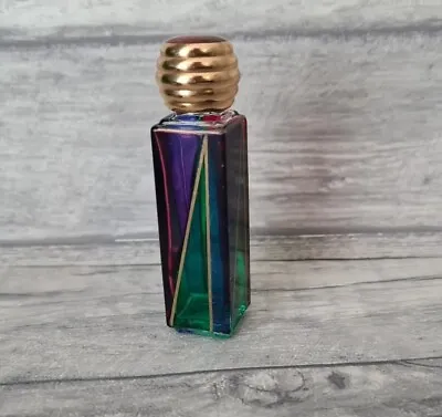 Vintage Murano Stained Glass Mini Perfume Bottle Screw Top Hand Painted • £29.95