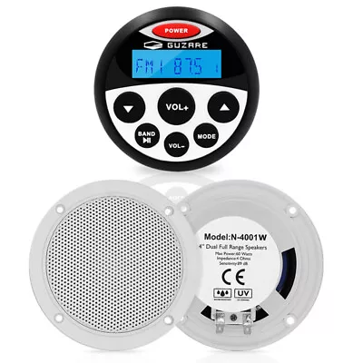 $54.99 • Buy Waterproof Marine Stereo Boat AM FM Bluetooth Radio Receiver USB MP3 Yacht Audio