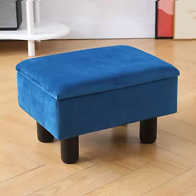 Cpintltr Velvet Footrest Stool Multifunctional Foot Stool Ottomans Storage With • $35.05