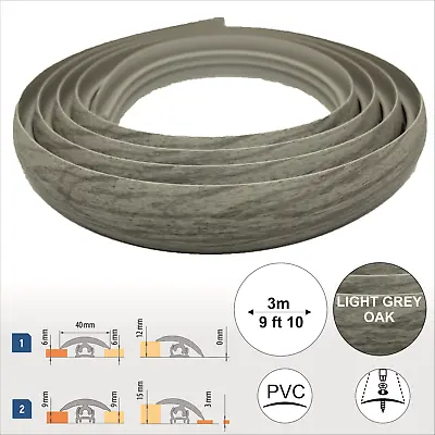 FLEXIBLE FLOORING PROFILEflex LineTransitionFloor Trim Threshold   3m Long • £27.99