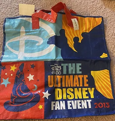 Disney D23 Expo 2013 Extra Large Zipper Reusable Tote Bag Eco Mickey • $12