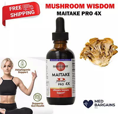Mushroom Wisdom Maitake D Fraction Pro 4X - 60 ML Immune Support EXP (04/2025) • $59.95