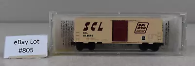 (Lot 805) N Scale Model Micro Trains 40' Box Car Seaboard Coast Line SCL 813559 • $7.99